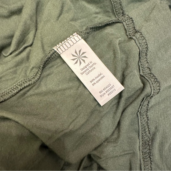 NWT Athleta faux-wrap dress in green floral print, size S - Picture 6 of 11